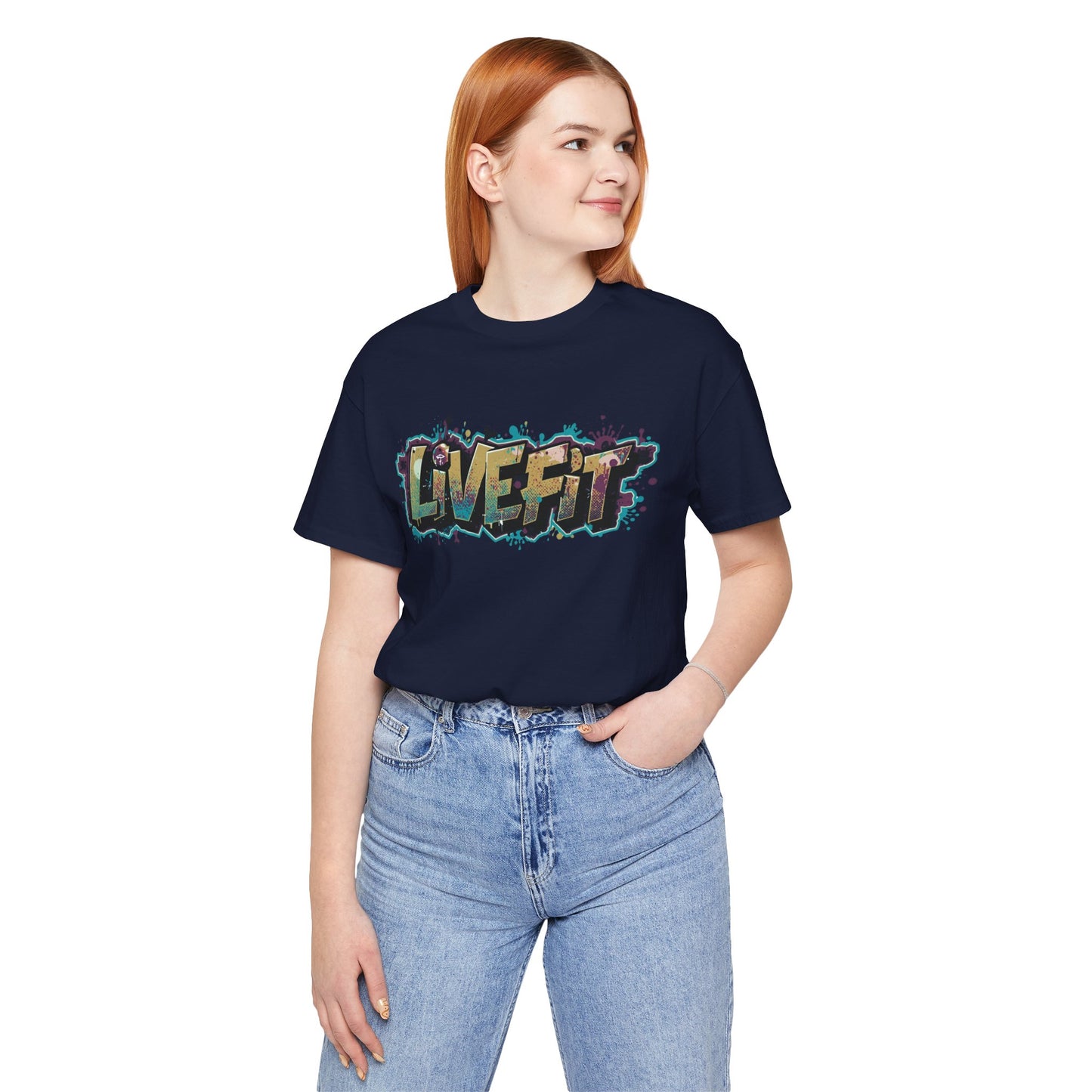 LIVE FIT Graphic Fitness Tee - Motivational Workout Apparel