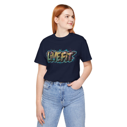 LIVE FIT Graphic Fitness Tee - Motivational Workout Apparel