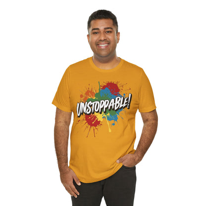 Unstoppable Design Tee - Vintage  Retro  Unisex  Tee - Classic  T-Shirt - Graphic Tee - Casual  Shirt - Short  Sleeve  Shirt
