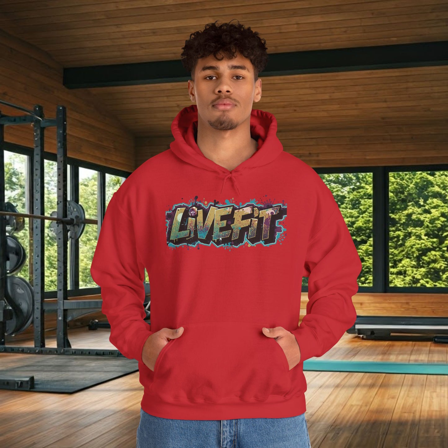 Live Fit Hoodie - Unisex Heavy Blend Sweatshirt - Fitness Enthusiasts -  Gym Wear - Workout Apparel -  Active Lifestyle -  Gift for Him/Her -