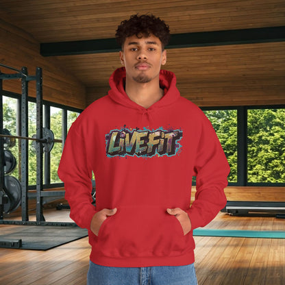 Live Fit Hoodie - Unisex Heavy Blend Sweatshirt - Fitness Enthusiasts -  Gym Wear - Workout Apparel -  Active Lifestyle -  Gift for Him/Her -