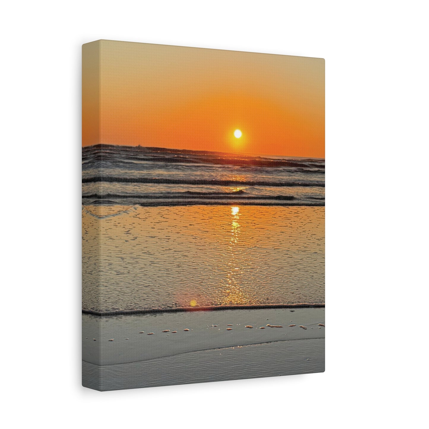 Stunning Sunset Beach Canvas Print, Ocean Decor, Wall Art, Home Decor, Coastal Artwork for Living Room