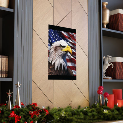 💥 Patriotic 💥 Bald Eagle 💥 Red White & Blue 💥 Wall Art 💥 Matte  💥 Vertical Poster 💥