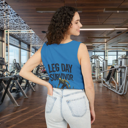 Leg Day Survivor Tank Top - Unisex Fitness Apparel, Gym Gear, Workout Clothing, Workout Gift, Funny Fitness Tee