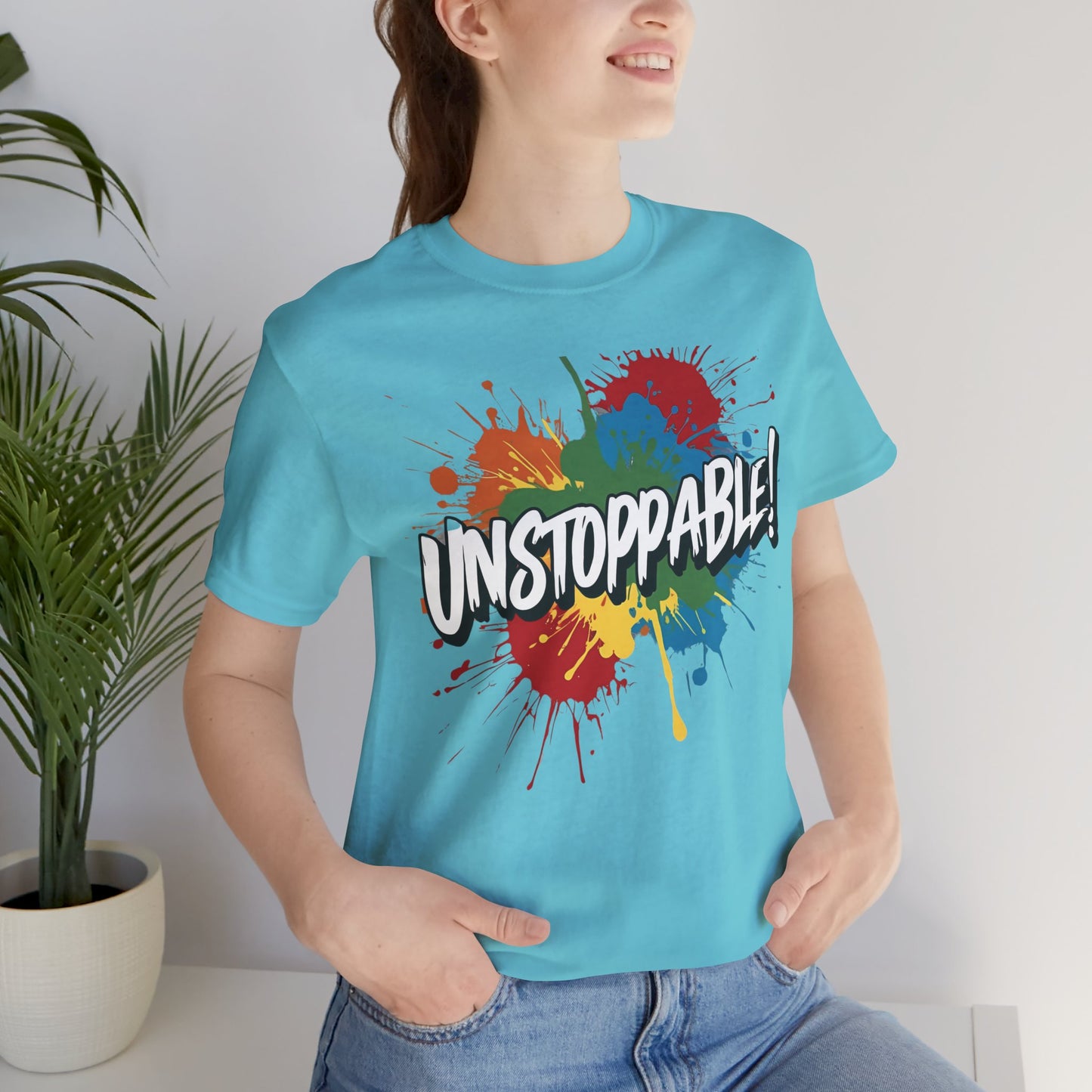 Unstoppable Design Tee - Vintage  Retro  Unisex  Tee - Classic  T-Shirt - Graphic Tee - Casual  Shirt - Short  Sleeve  Shirt