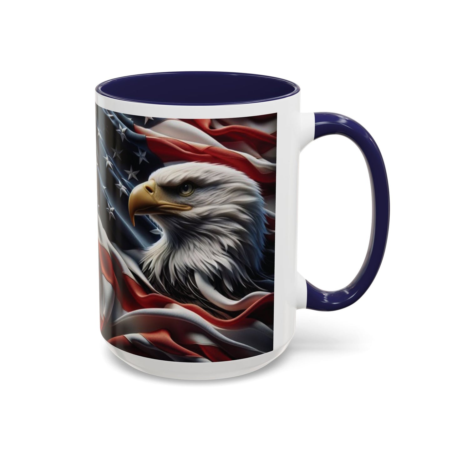 Patriotic Eagle Mug - Vintage American Flag Design - 11oz/15oz