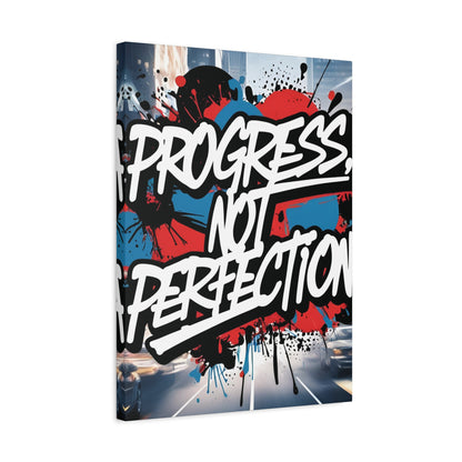 💥 Motivational 💥 Uplifting 💥 Canvas Art  💥 Progress Not Perfection Print  💥 Positive Vibe Décor  💥 Eco-Friendly  UL- Certified  Inks 💥 Gift  Giving 💥 Horizontal Is In A Different Listing 💥