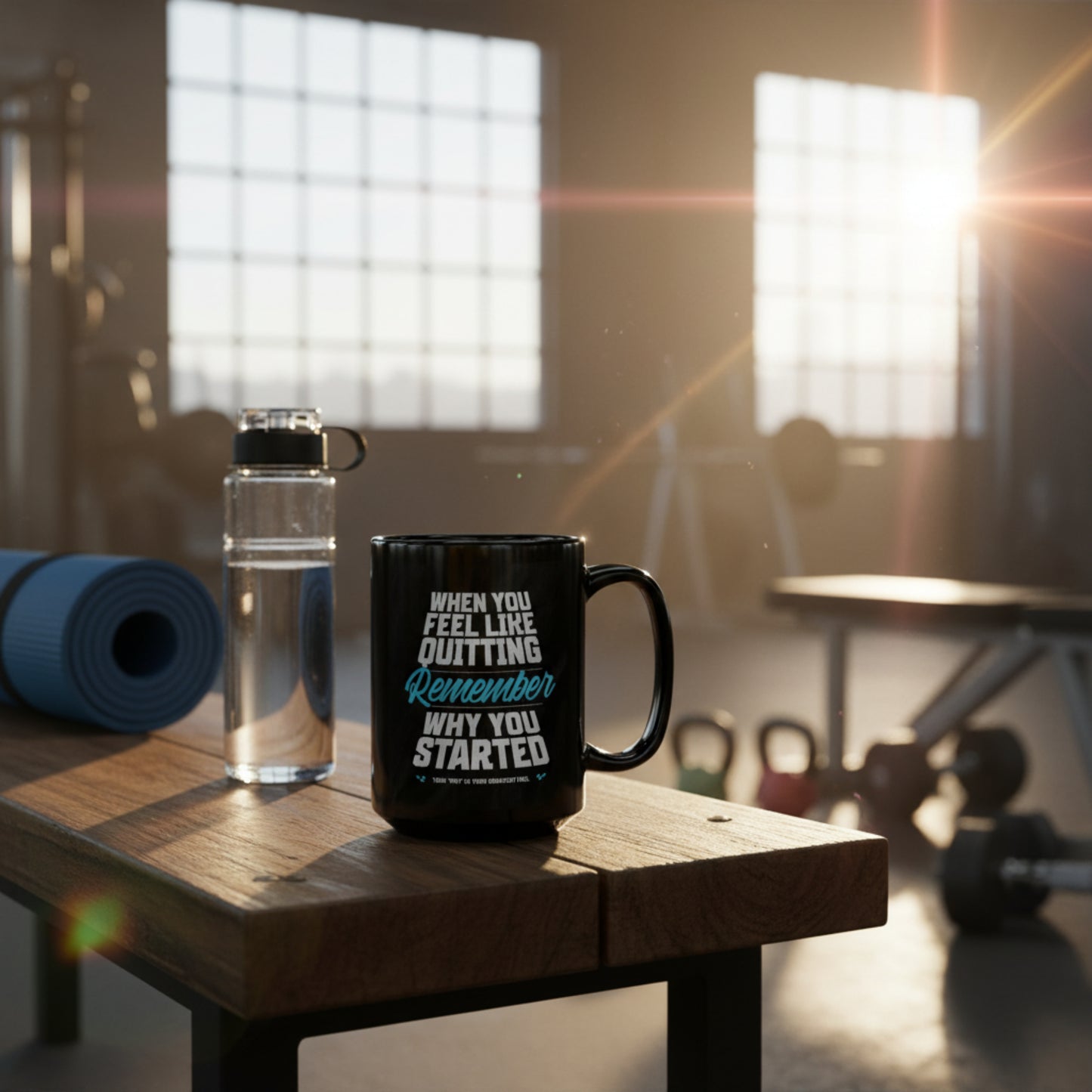 Motivational - Black Ceramic Mug - When You Feel Like Quitting Remember Why You Started Design - Sizes - 11oz - 15oz - Holiday Gift - Fitness