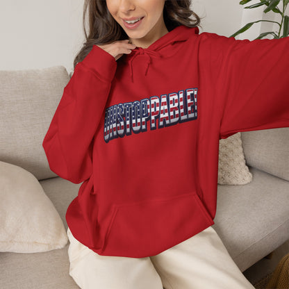 UNSTOPPABLE! Hoodie — USA Flag Graphic Pullover | LIVE FIT - Patriot Fit Life