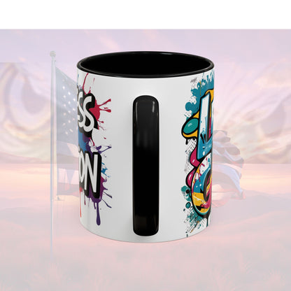 Vibrant   Ceramic  Mug    Inspirational      Let's Go!     Graffiti  Mug      Coffee Mug        Progress  Not  Perfection   Sizes   11oz  &  15oz    Birthday Gift   Graduation Gift    8  Different  Color Options