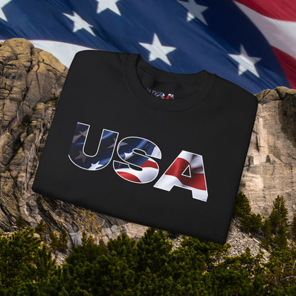 Patriotic USA Red White Blue - Crewneck Sweatshirt - Unisex Pullover - S-5XL
