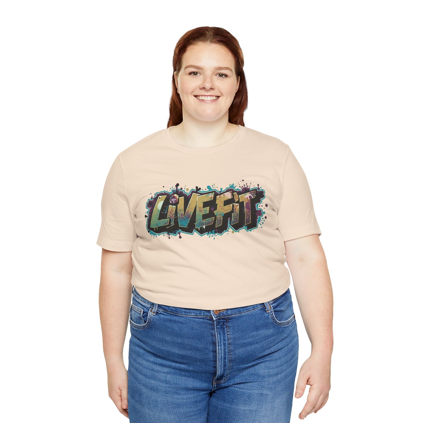 LIVE FIT Graphic Fitness Tee - Motivational Workout Apparel