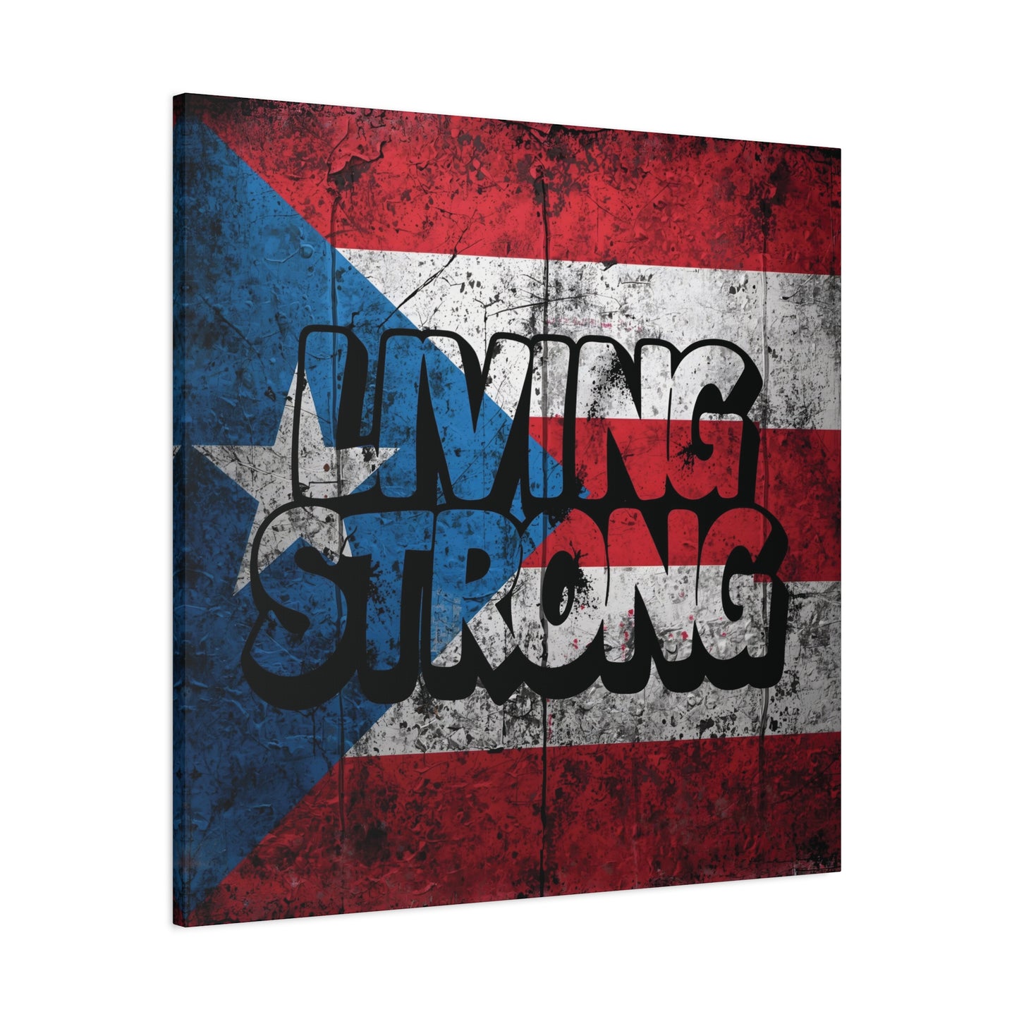 Gallery Wrapped - Puerto Rico Flag -  Matte Canvas Wall Art - Inspirational Decor - Home Wall Decor -