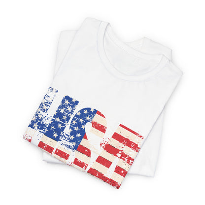 USA - Red White Blue - American Flag - Classic Unisex Tee - Holiday Gift - Patriotic Pride