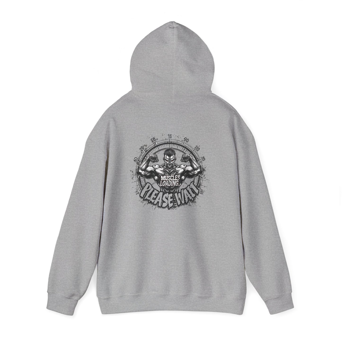 Unisex - Muscles Loading…Please Wait - Heavy Blend™ Hooded Sweatshirt - Motivational Fitness Hoodie - Workout Sweatshirt - Gym Apparel - Inspirational Gift - Holiday Gift