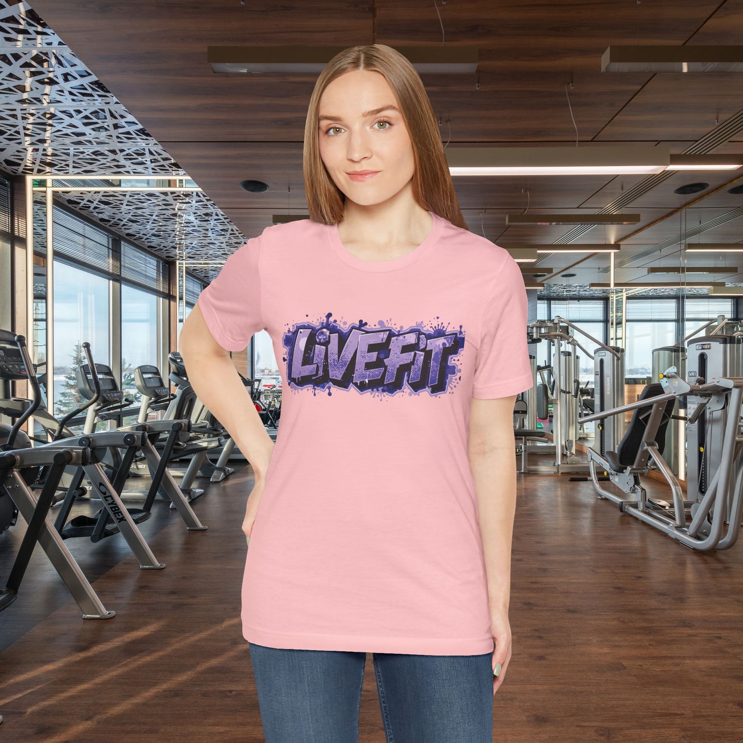 Live Fit Unisex Tee -  Fitness Shirt -  Motivational Graphic Tee -  Workout Apparel -  Casual Wear -  Gift for Gym Lovers -  Active Lifestyle -