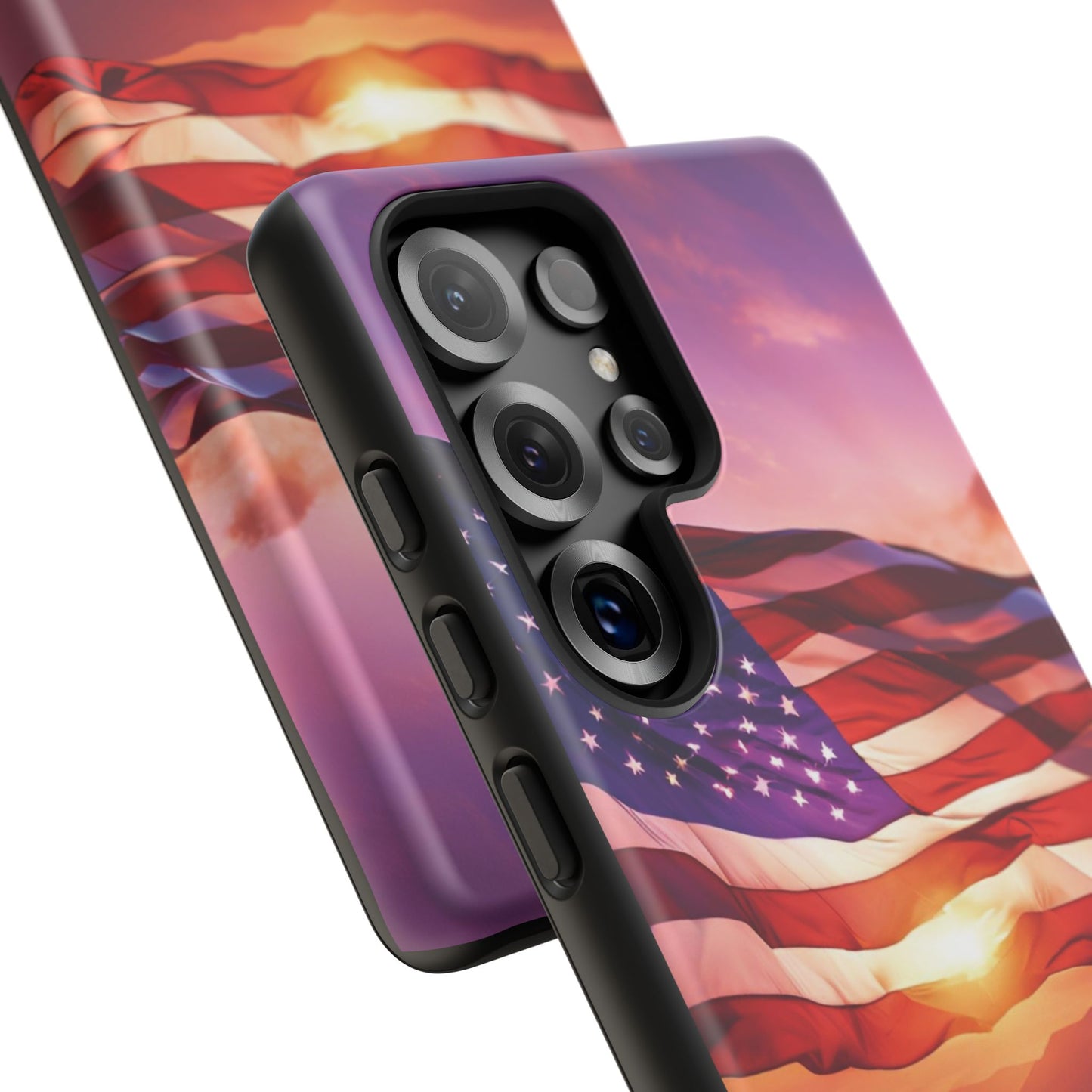 Stylish Phone Case - American Flag At Sunset Design - Patriotic Gift for Veterans - Independence Day -  Summer Vibes -