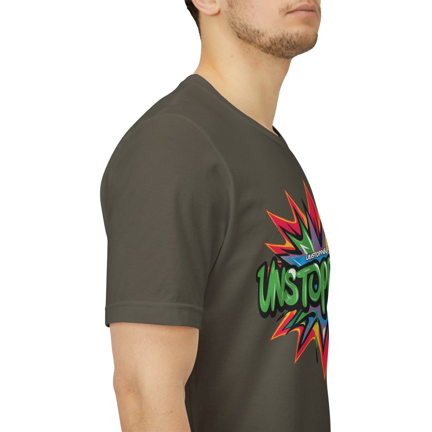 Unisex Jersey Tee - Unstoppable Graphic Design Shirt - Motivation and Fitness