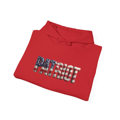 Patriot Flag Hoodie — American Flag 'PATRIOT' Graphic Hooded Sweatshirt