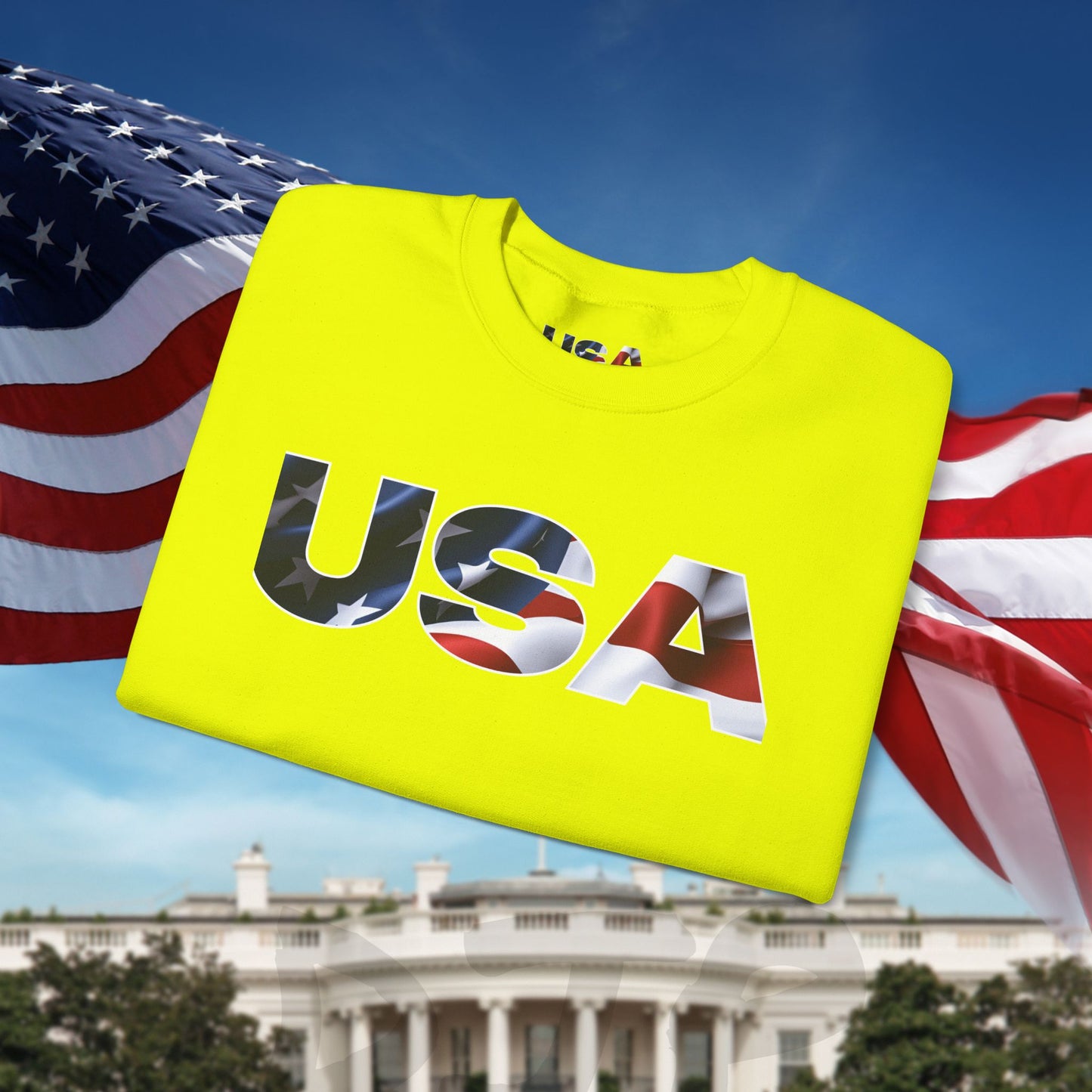 Patriotic USA Crewneck Sweatshirt - Unisex Heavy Blend - American Pride - National Pride Gift - S-5XL