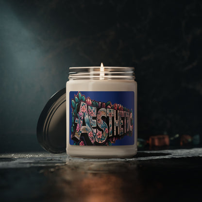 Aesthetic - Floral - 9oz -  Soy Candles  - Eco- Friendly Non Toxic  -  9  Scented  -  1  Unscented