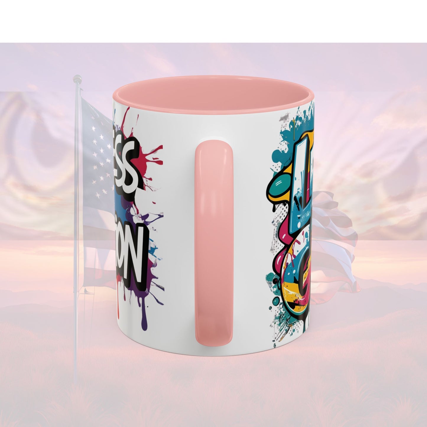 Vibrant   Ceramic  Mug    Inspirational      Let's Go!     Graffiti  Mug      Coffee Mug        Progress  Not  Perfection   Sizes   11oz  &  15oz    Birthday Gift   Graduation Gift    8  Different  Color Options
