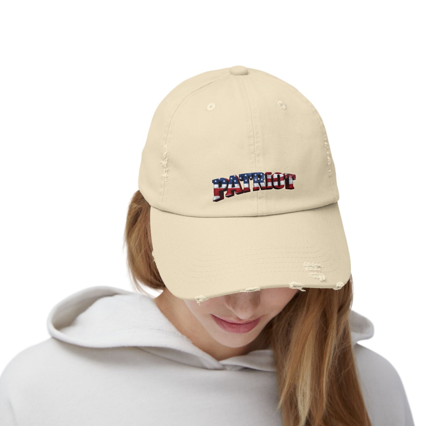 PATRIOT Distressed Dad Hat | American Flag Stars & Stripes Baseball Cap