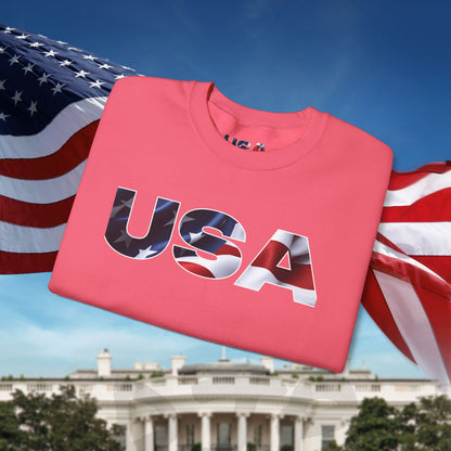 Patriotic USA Crewneck Sweatshirt - Unisex Heavy Blend - American Pride - National Pride Gift - S-5XL