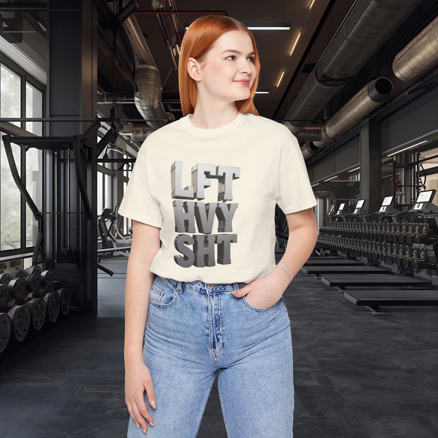 Lift Heavy Shit - LFT HVY SHT - 3D Gym T-Shirt - Bold Weightlifting Tee