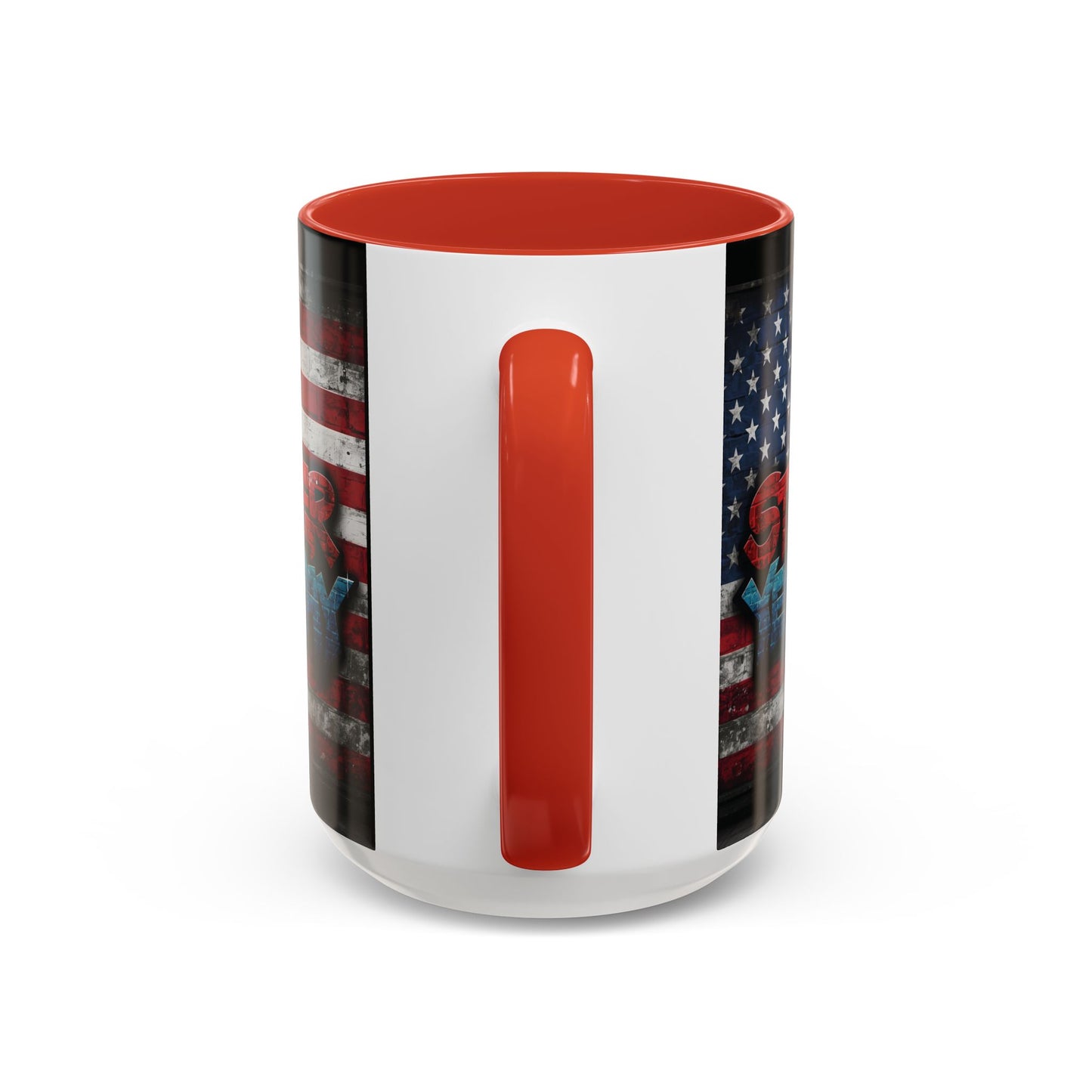Stronger Than Yesterday! Motivational Mug - American Flag - 11oz/15oz