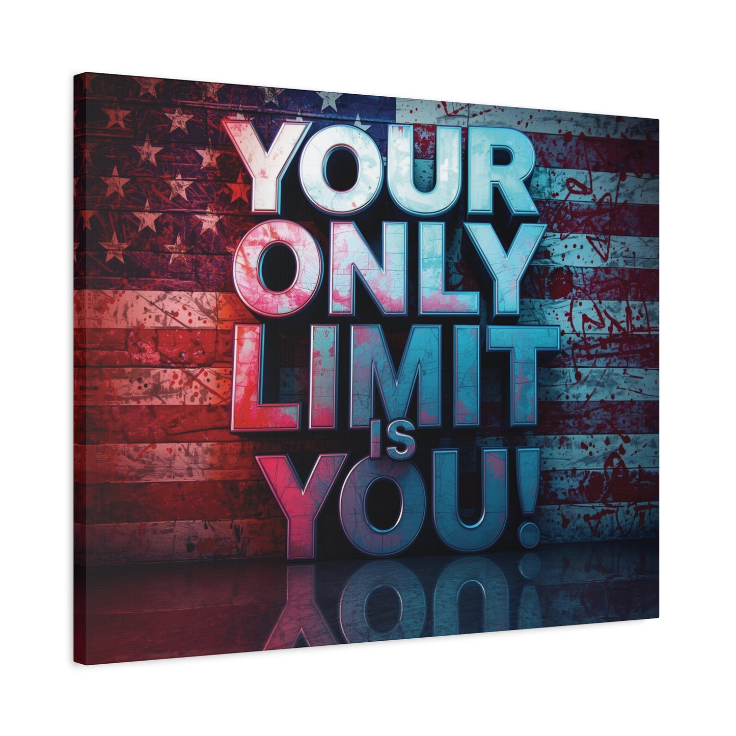 Motivational Wall Art Canvas, Your Only Limit Is You! Inspirational Decor for Home Office, Inspirational Gift, American Flag, Limitless Living, Personal [...]