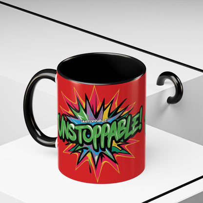 Unstoppable! Motivational Mug - Vibrant Red Design - 11oz/15oz