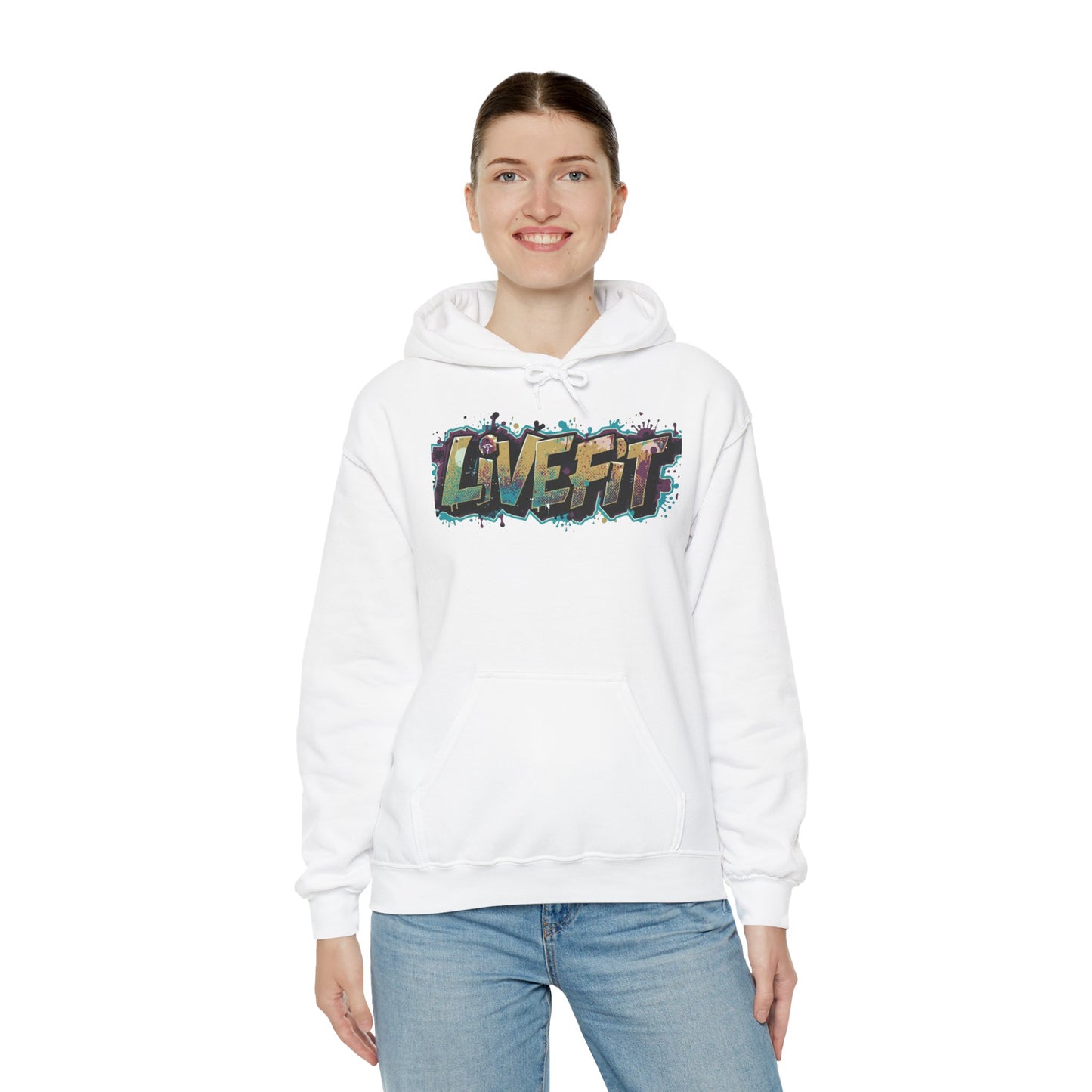 Live Fit Hoodie - Unisex Heavy Blend Sweatshirt - Fitness Enthusiasts -  Gym Wear - Workout Apparel -  Active Lifestyle -  Gift for Him/Her -