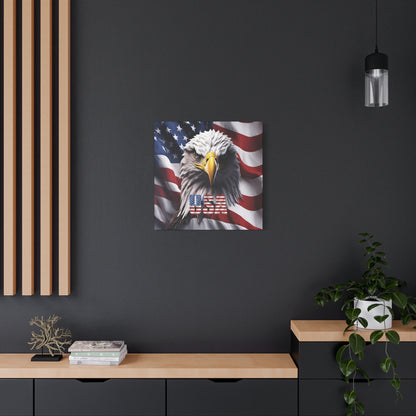 American Eagle Canvas Wall Art - Patriotic Flag Decor - USA Pride