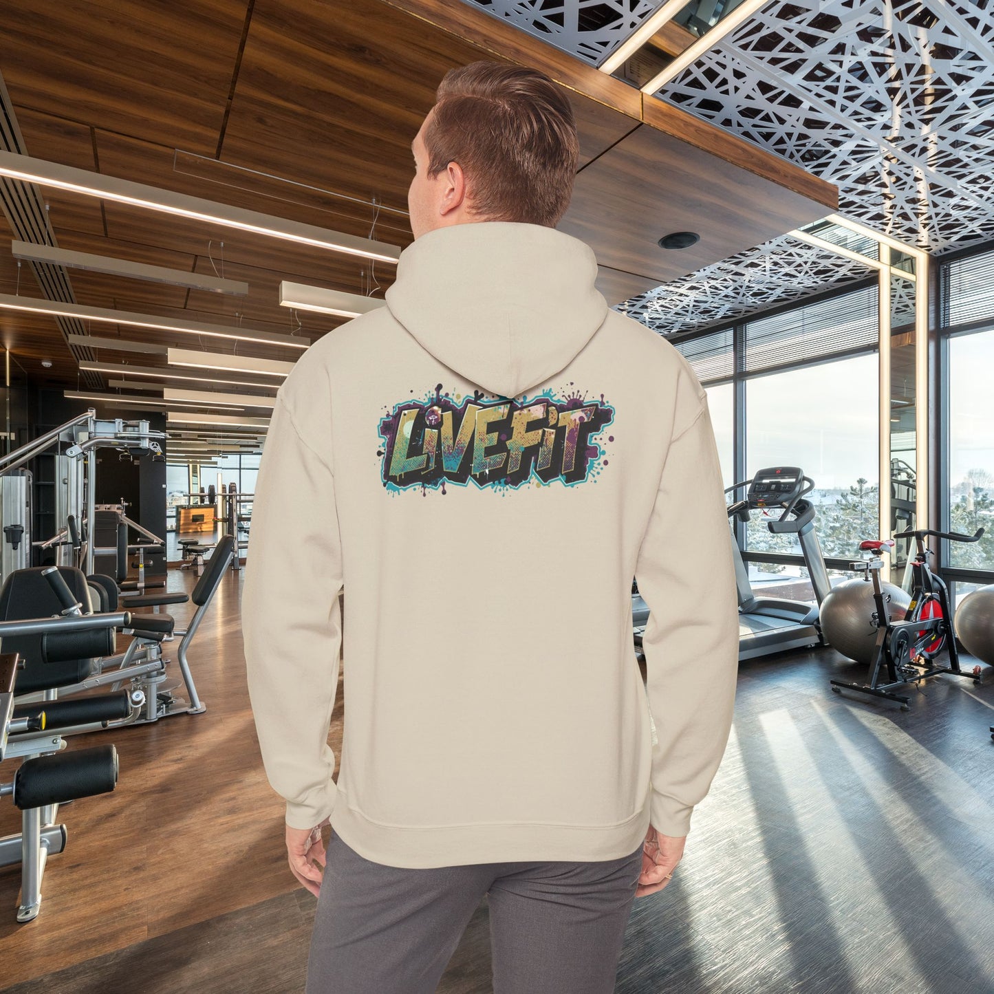 Live Fit Hoodie - Unisex Heavy Blend Sweatshirt - Fitness Enthusiasts -  Gym Wear - Workout Apparel -  Active Lifestyle -  Gift for Him/Her -