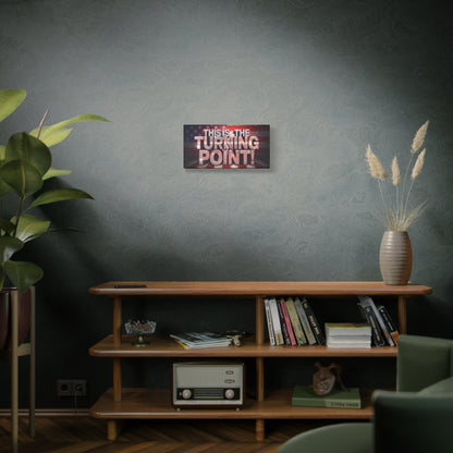 Gallery Wrapped Canvas Wall Art - Charlie Kirk Inspired - This Is The Turning Point! - Red White Blue - American Flag Backdrop Design - Multiple Sizes -