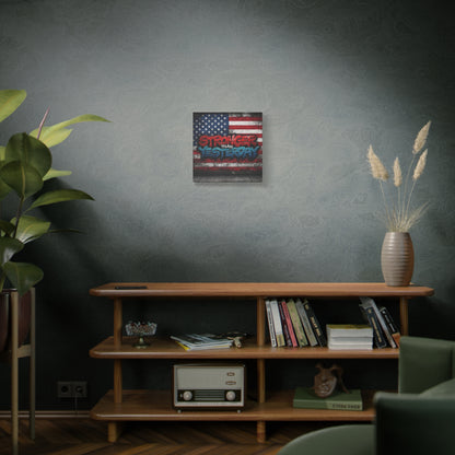 Stronger Than Yesterday Patriotic Canvas Wall Art