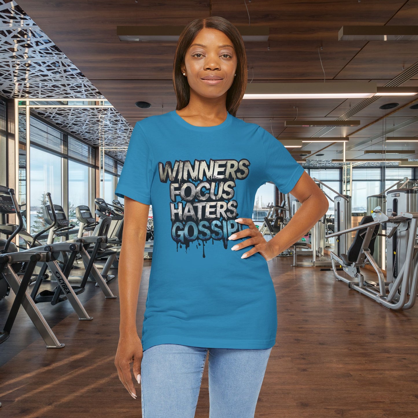 Winners Focus Haters Gossip! Tee - Motivational Graphic Shirt -  Unisex Tee for Casual Wear -  Gift for Friends -  Streetwear Fashion