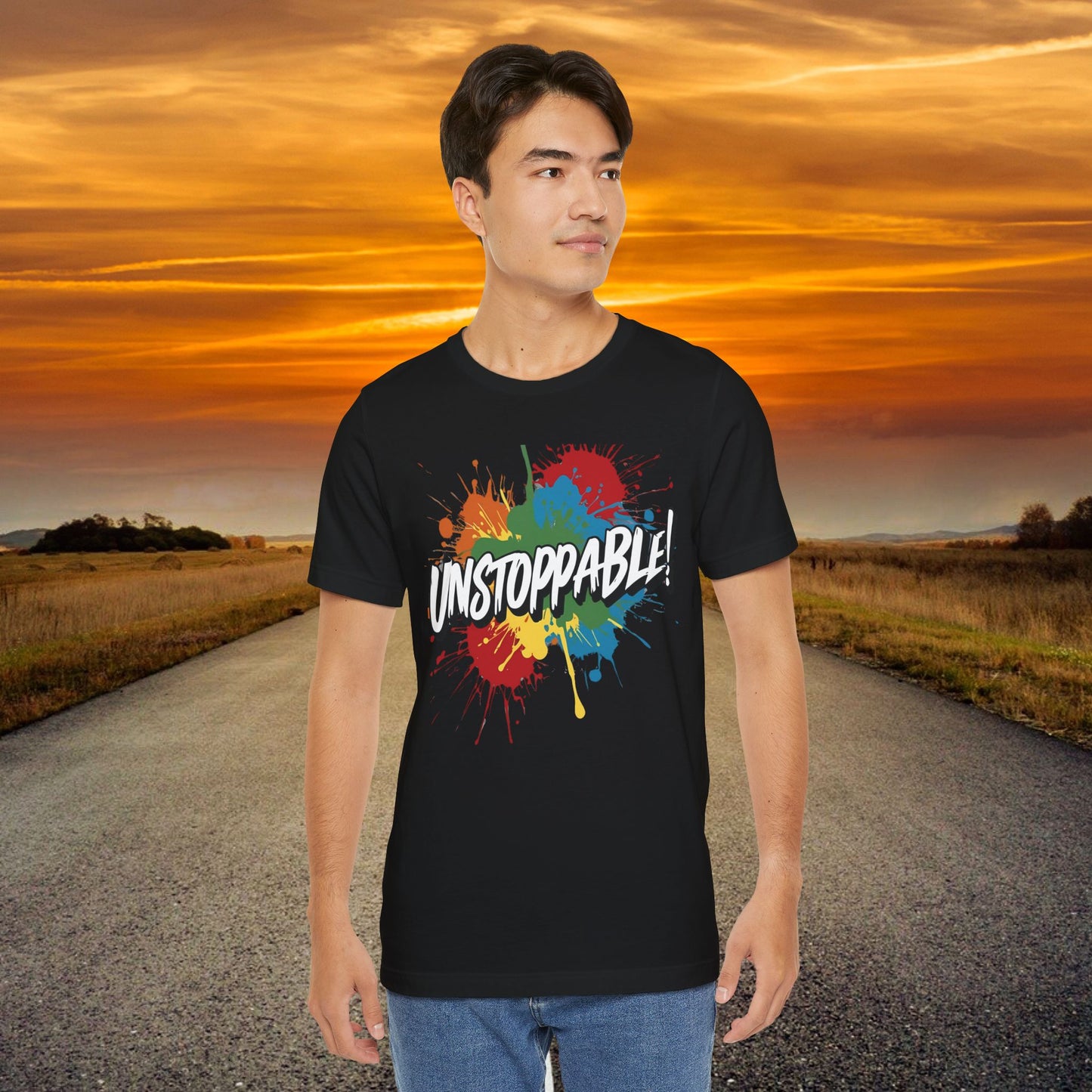 Unstoppable Design Tee - Vintage  Retro  Unisex  Tee - Classic  T-Shirt - Graphic Tee - Casual  Shirt - Short  Sleeve  Shirt