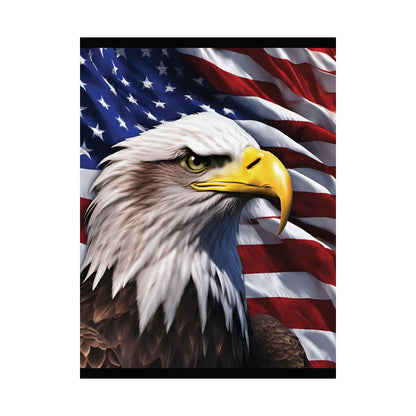 💥 Patriotic 💥 Bald Eagle 💥 Red White & Blue 💥 Wall Art 💥 Matte  💥 Vertical Poster 💥
