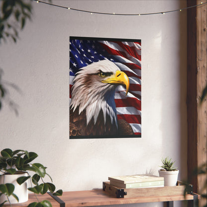 💥 Patriotic 💥 Bald Eagle 💥 Red White & Blue 💥 Wall Art 💥 Matte  💥 Vertical Poster 💥