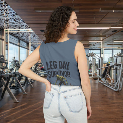 Leg Day Survivor Tank Top - Unisex Fitness Apparel, Gym Gear, Workout Clothing, Workout Gift, Funny Fitness Tee