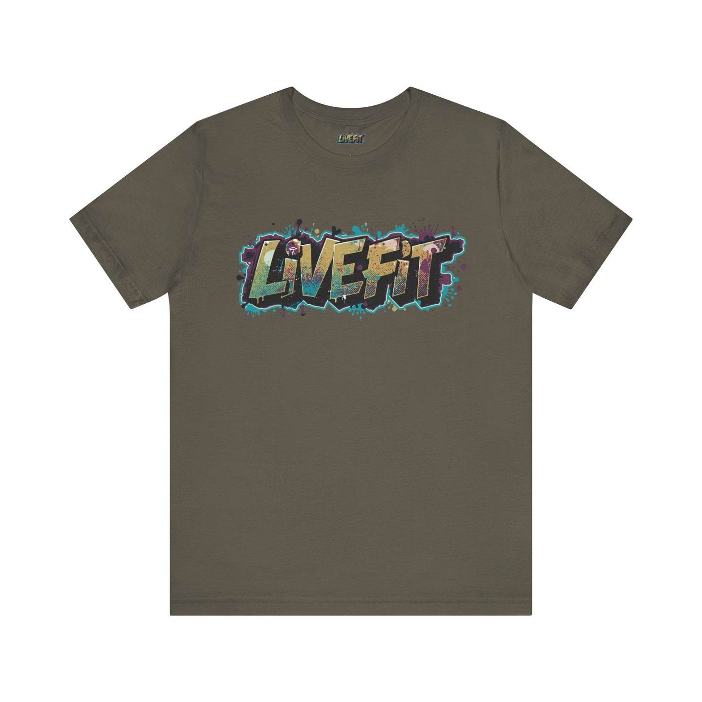 LIVE FIT Graphic Fitness Tee - Motivational Workout Apparel