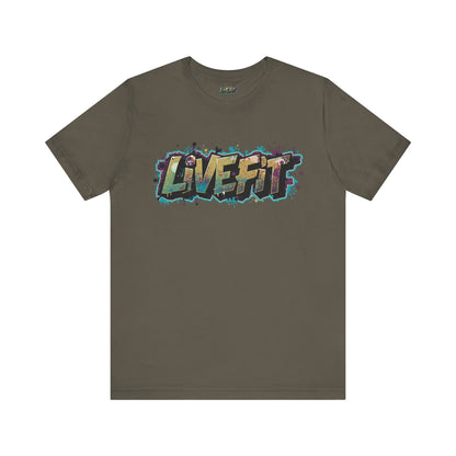 LIVE FIT Graphic Fitness Tee - Motivational Workout Apparel