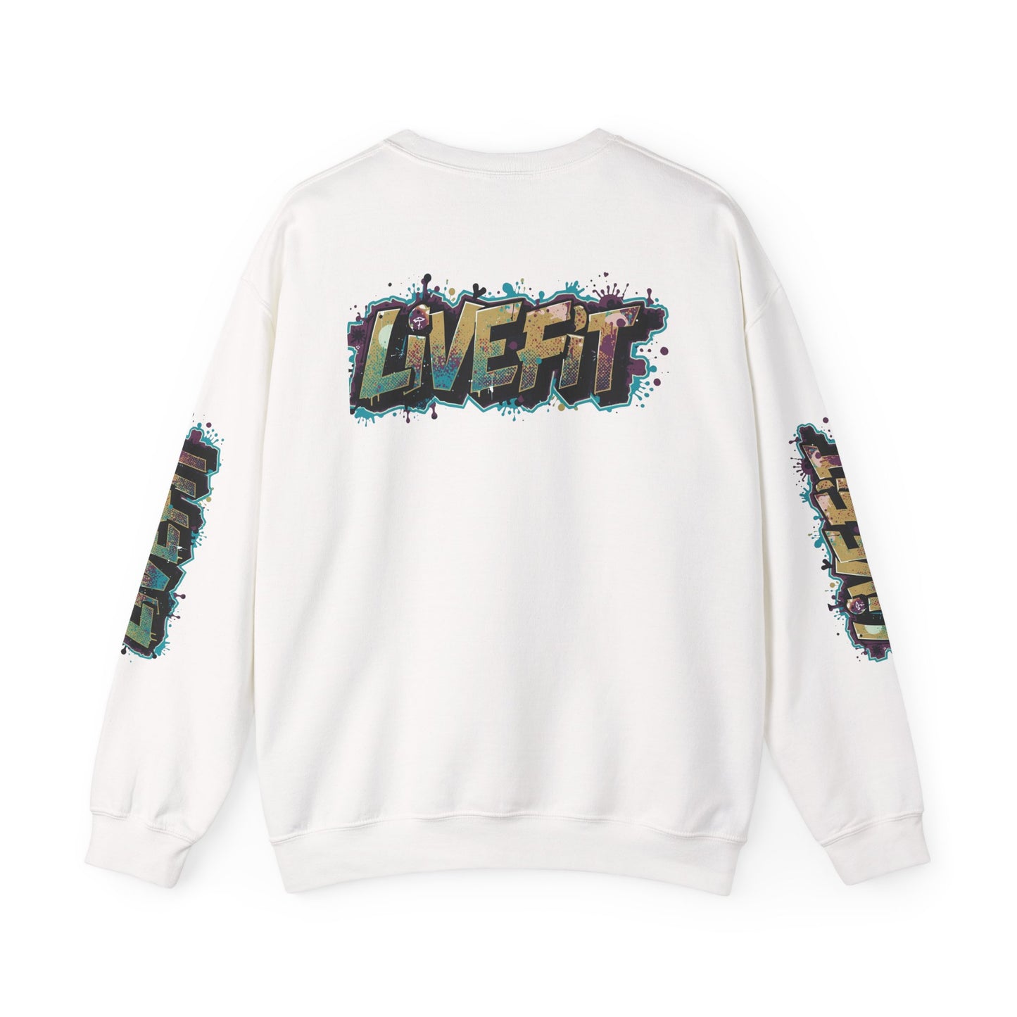 Live Fit Crewneck Sweatshirt - Trendy Fitness Apparel -  Unisex Casual Wear -  Sports Gift -  Workout Fashion -  Street Style Sweatshirt -