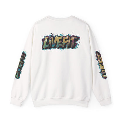 Live Fit Crewneck Sweatshirt - Trendy Fitness Apparel -  Unisex Casual Wear -  Sports Gift -  Workout Fashion -  Street Style Sweatshirt -