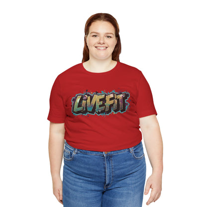 LIVE FIT Graphic Fitness Tee - Motivational Workout Apparel