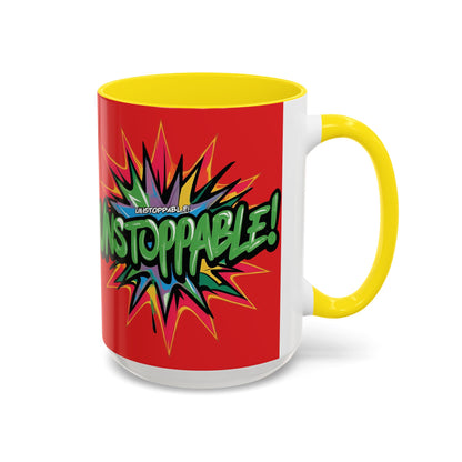 Unstoppable! Motivational Mug - Vibrant Red Design - 11oz/15oz