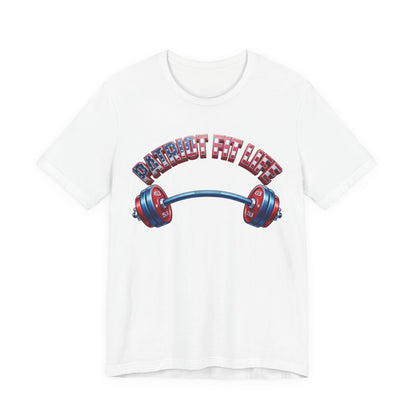 Patriot Fit Life T-Shirt | American Flag Barbell Arch Gym Tee – LIVE FIT