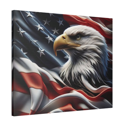 Patriotic Canvas Wall Art - American Eagle - American Flag Background Design - Red White Blue - Home Decor for Veterans -  Memorial Day -  Independence Day -  Holiday Gifts -